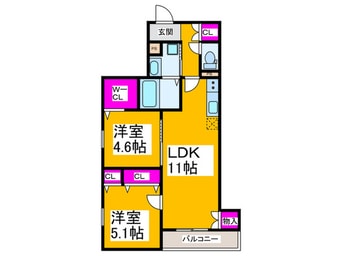 間取図 仮）クリエオーレ初芝