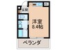 あべのリ－ザ 1Rの間取り