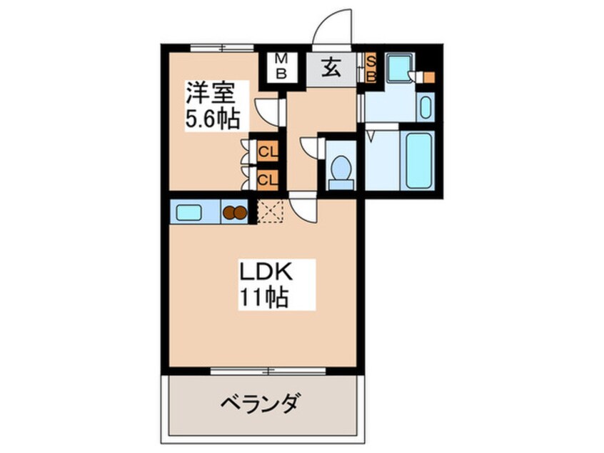 間取図 あべのリ－ザ