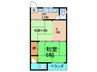 嶋川マンション 2DK+Sの間取り
