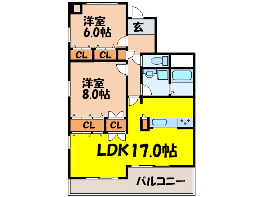 間取図 プレミ－ル桃山台