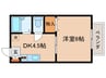 ハイツ北中 1DKの間取り