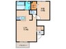 ディアコート小町条 1LDKの間取り