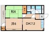 ファミーユ友沢弐番館 2DKの間取り