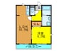 アムール準 1LDKの間取り