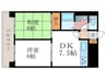 ルミエ－ル出町柳（２０８） 2DKの間取り