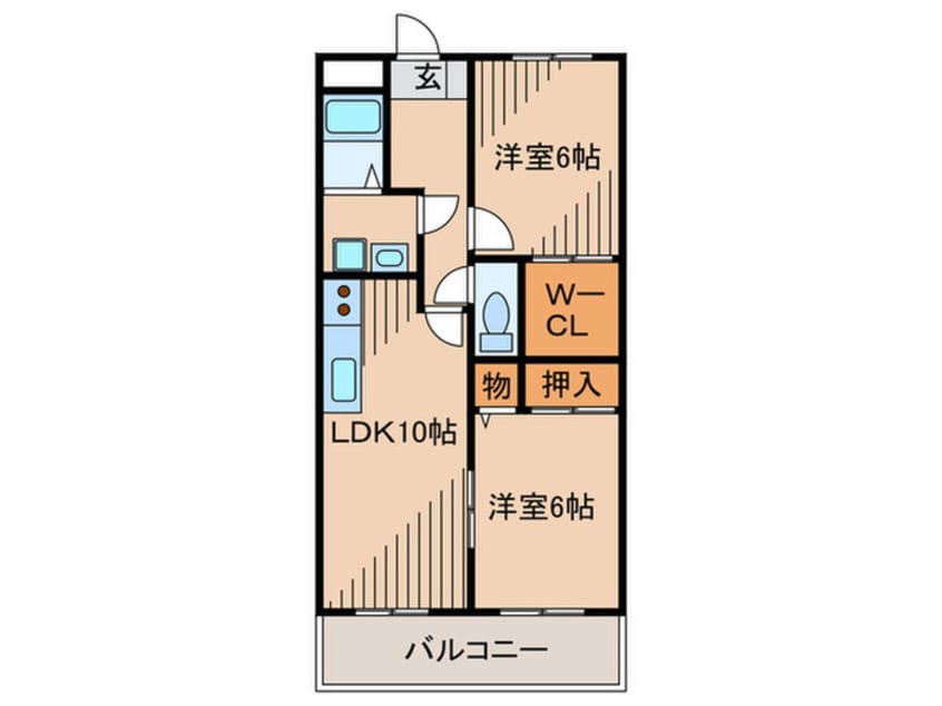 間取図 リブェール宝塚Ⅱ
