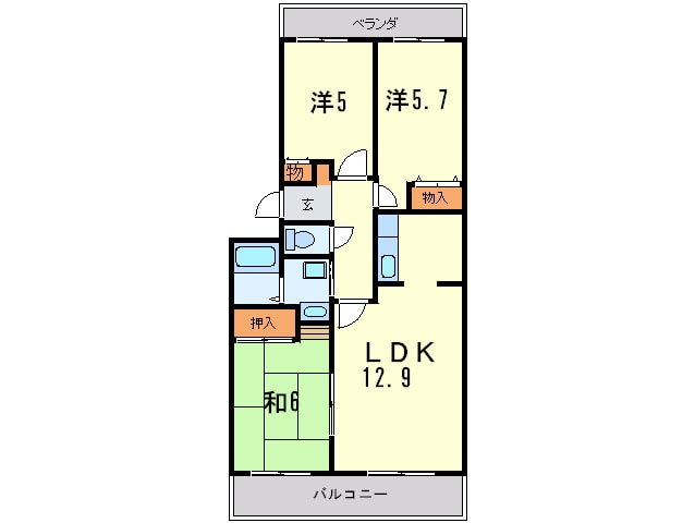 間取り図 ソレーユ西宮