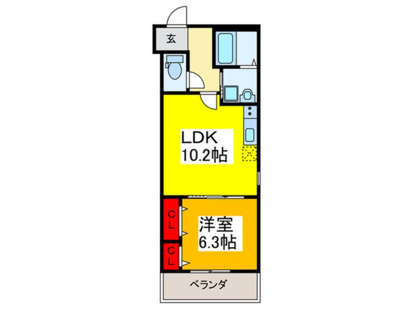 間取図 フジパレス教興寺三丁目