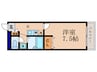 plaisir山科 1Kの間取り