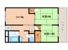 坪内マンション 2DKの間取り