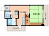 坪内マンション 1DKの間取り