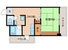 坪内マンション 1DKの間取り