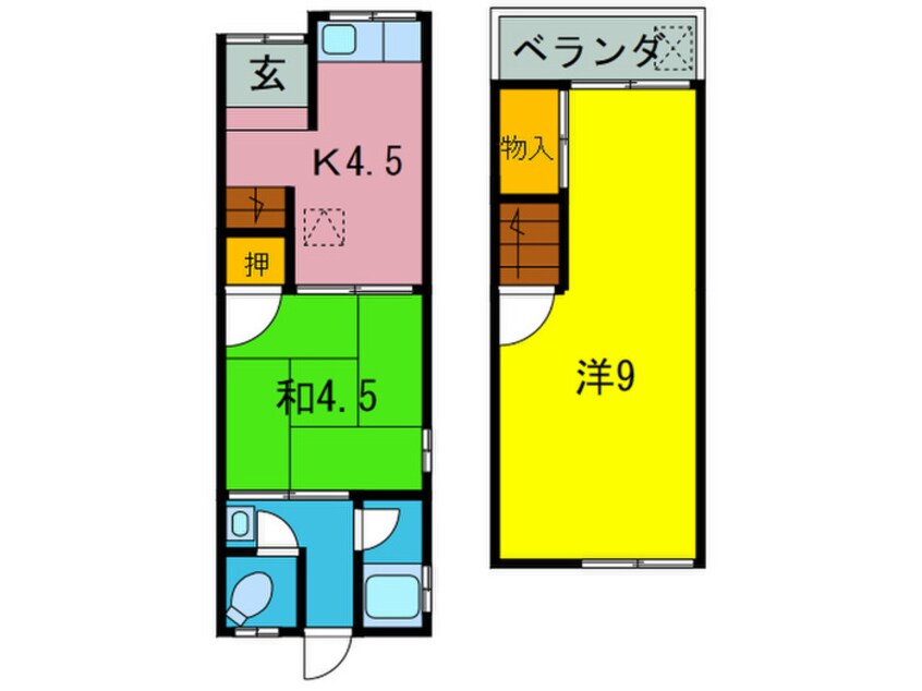 間取図 高見の里6丁目テラス（6-18-16）