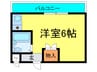 ルーブル西灘 1Kの間取り