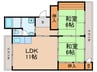 Ｃａｓａ辻久 2LDKの間取り
