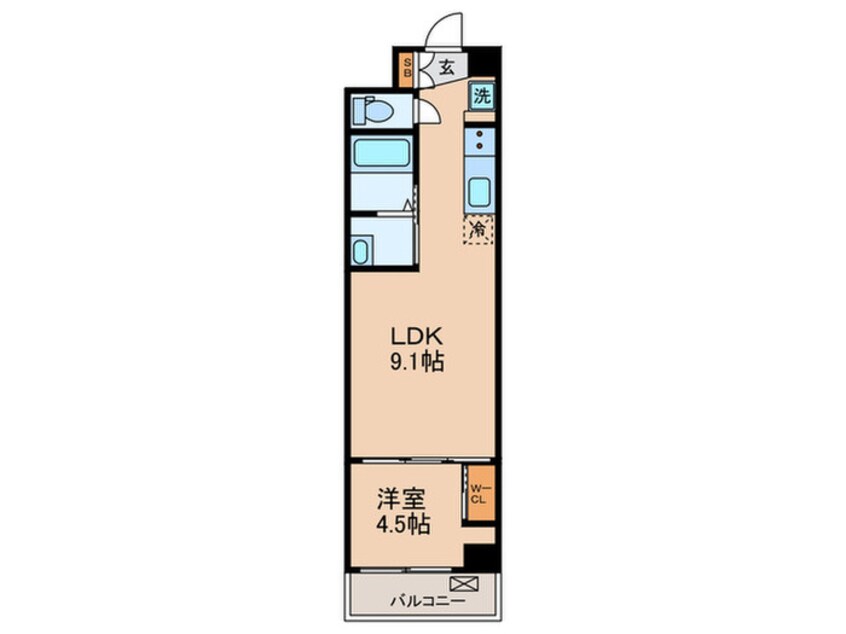 間取図 スワンズ京都東寺ガーデン(409)