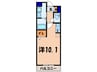 エアリ－ウエスト 1Rの間取り