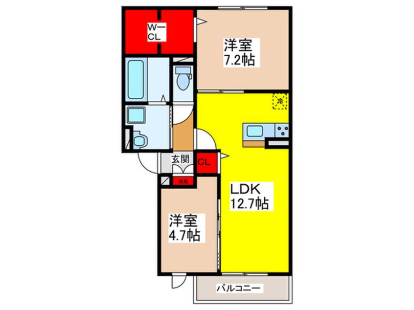 間取図 仮)柏原市古町PJ　B