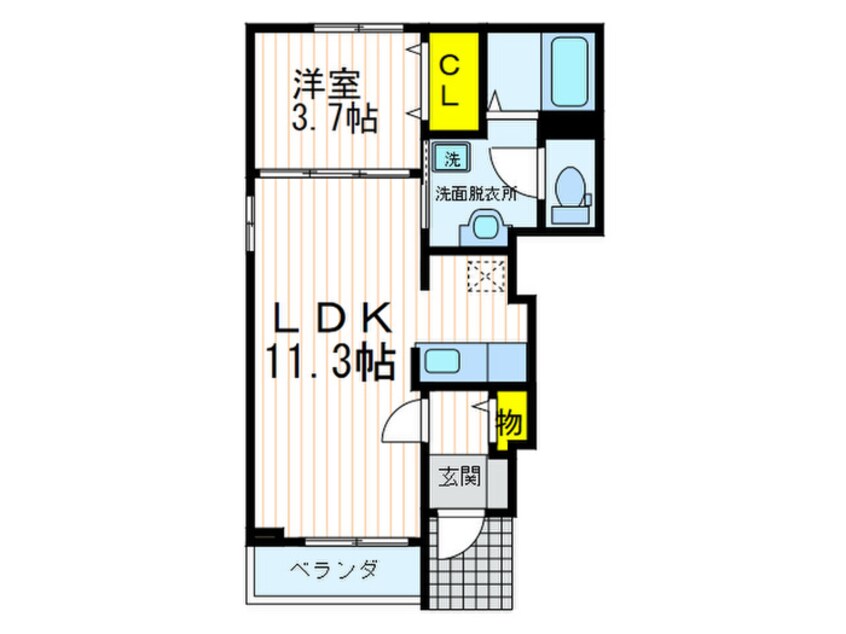 間取図 カーサコルティーレⅠ