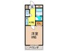 雅ハイツ 1Kの間取り