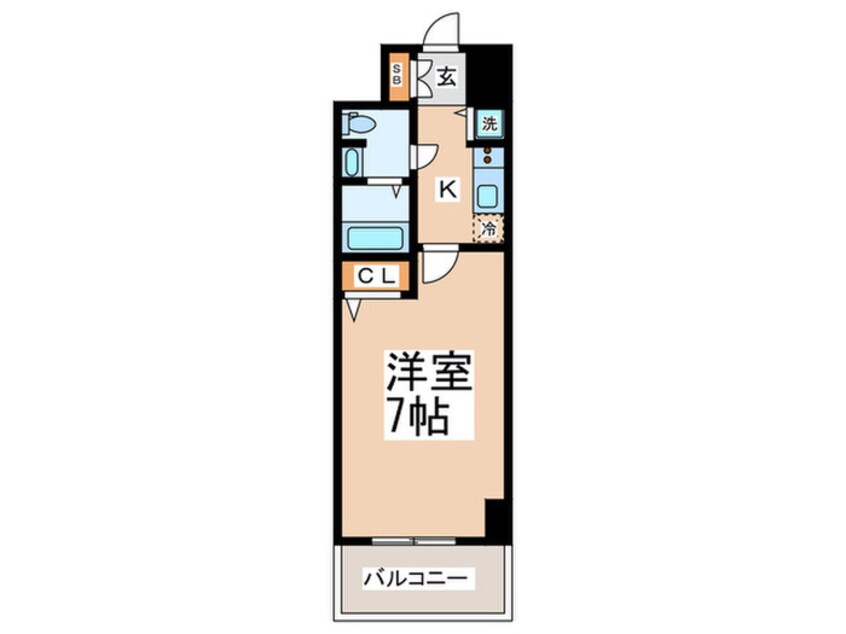 間取図 S-RESIDENCE難波Briller