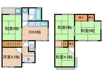 間取図 小倉町蓮池貸家