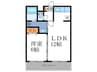 エスポワール北山Ⅱ 1LDKの間取り