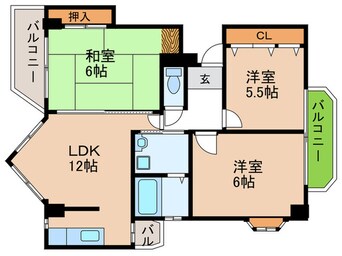 間取図 ル・パレ須磨
