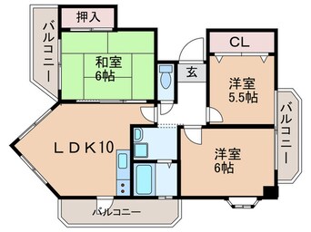 間取図 ル・パレ須磨