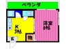 ミネルバ梅園 1Kの間取り