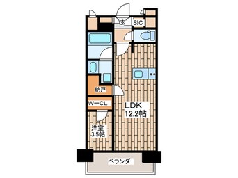 間取図 ソルレヴェンテ北堀江Q