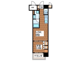 間取図 ソルレヴェンテ北堀江Q