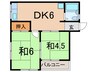 コ－ポ青野 2DKの間取り