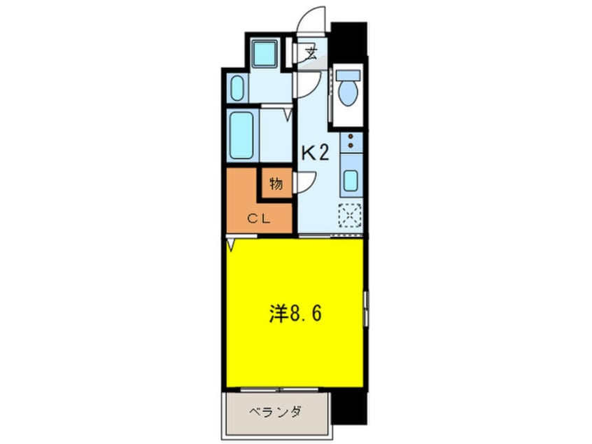間取図 フォレストグレイス深江橋Ⅱ