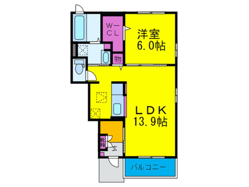 間取図 ミモザ楠根