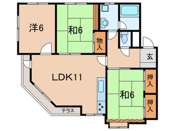 間取図 ハ－モニ－若草