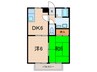 グリーンハイツ奥畑 2DKの間取り