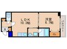 高栄京町マンション 1LDKの間取り