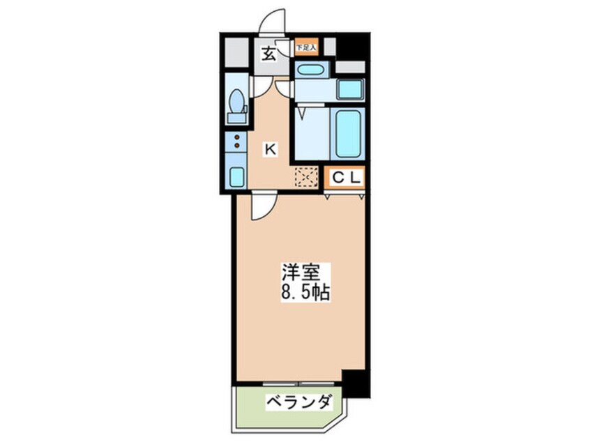 間取図 ワールドアイ難波南ミラージュ