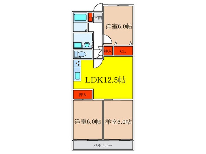 間取り図 エバ－グリ－ンハイツ