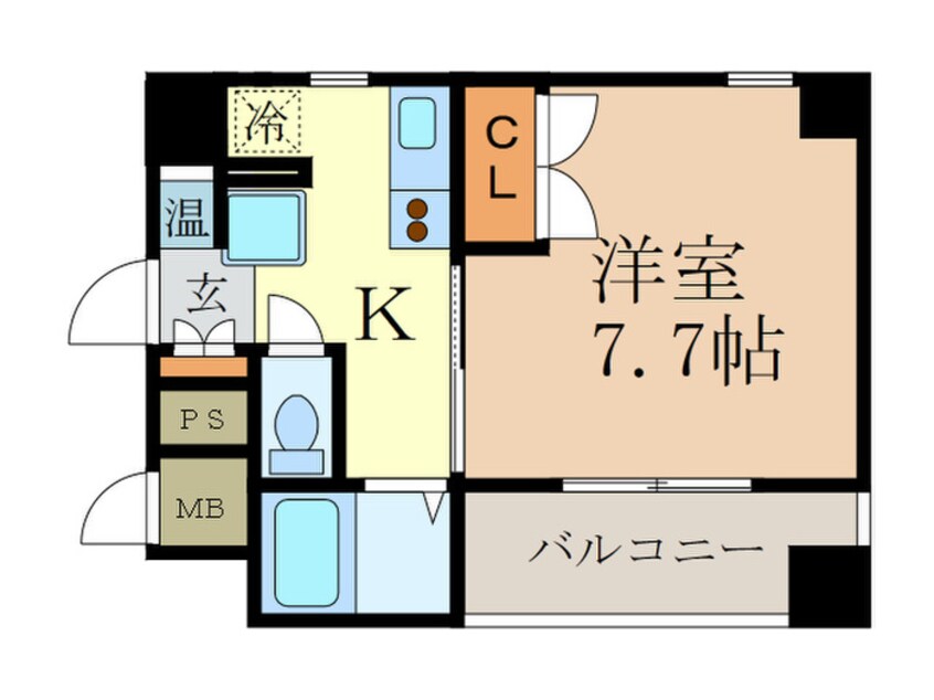 間取図 ﾗｳﾑ江坂