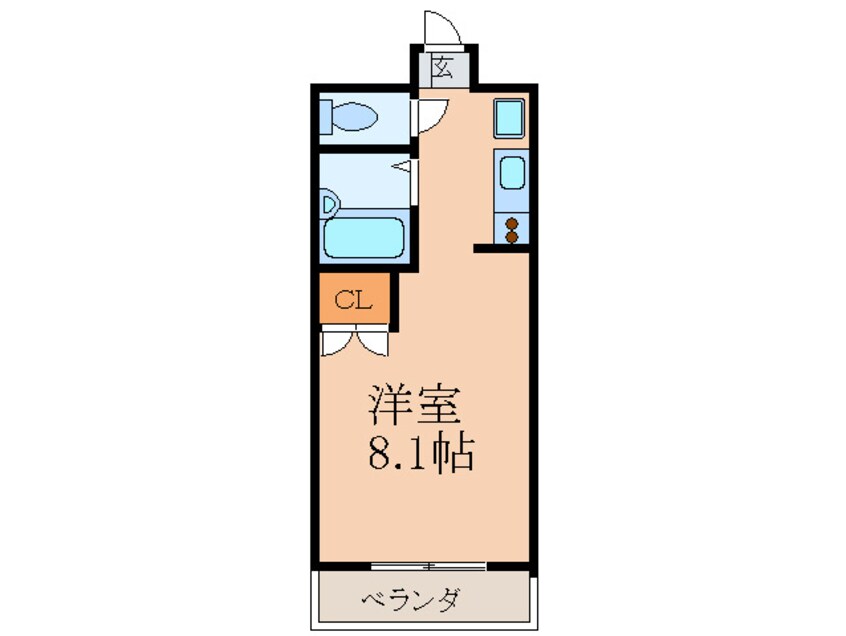 間取図 ﾗｳﾑ江坂