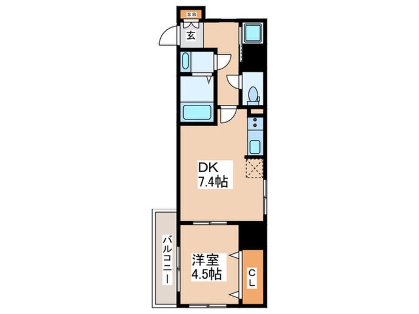 間取図 I Cube 恵美須