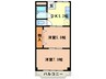 タウンコートこだま1 2DKの間取り