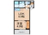 ｂａｄｇｅ住吉公園 1LDKの間取り