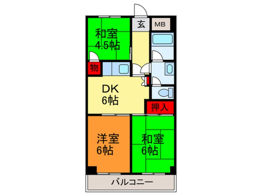 間取図 西岩崎コーポ