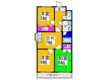 間取図 ハイツあかしあ1号館