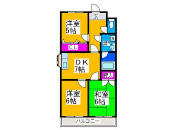 間取図 ハイツあかしあ1号館