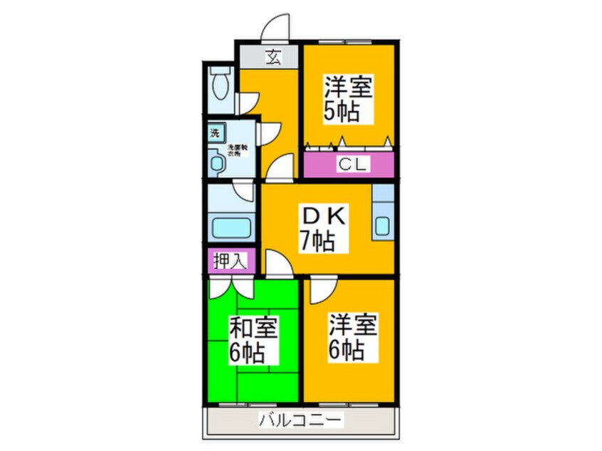 間取図 ハイツあかしあ1号館